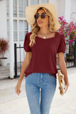 SOLID COLOR BUBBLE SHORT SLEEVE T-SHIRT