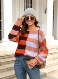 Crew Neck Stripes Sweater