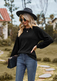 ROUND NECK STITCHING LONG SLEEVE T-SHIRT