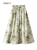 Print Tencel Cotton and Linen Skirt