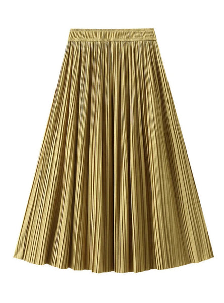 Medium and Long A-line Pleated Skirt