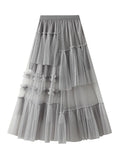 Irregular Gauze Skirt Cake Skirt