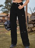 MULTI-POCKET OVERALLS TROUSERS JEANS