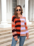 Crew Neck Stripes Sweater