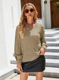 Women V neck Pullover Sweater