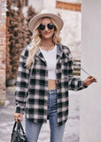 Flannel Plaid Casual Hooded Coat