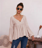 SLEEVE PINK HI-LO BLOUSE WOMEN DRAPED SEXY V NECK