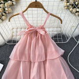 Effortless Tulle Soft Pink Tiered Dress