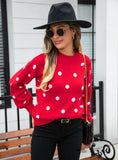 Knitwear Polka Dot Pullover Sweater