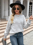 Knitwear Polka Dot Pullover Sweater