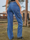 MULTI-POCKET OVERALLS TROUSERS JEANS