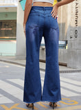 COWBOY WIDE-LEG TROUSERS HOLES PANT JEANS