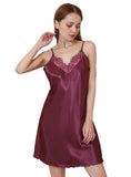 SUMMER SILK SLIM LACE SUSPENDER NIGHTDRESS