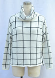 Checked Turtleneck Pullover Sweater