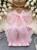 Romantic Ethereal Pink Tulle Top