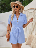 Light Blue Button-Up Jumpsuit