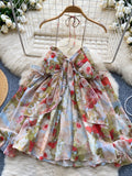 Flowing Layers Floral Print Chiffon Dress