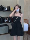 Tiered Black Summer Dress