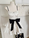 Sweet & Retro Inspired Polka Dot Sling Dress