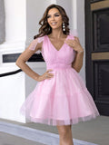 Enchanted Pink Tulle Mini Dress