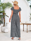 Elegant Green Floral Print Jumpsuit