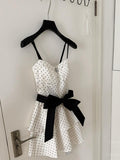 Sweet & Retro Inspired Polka Dot Sling Dress