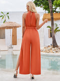 Orange Belt Wide-Leg Jumpsuit