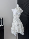 Playful Polka Dots Flowy Strapless Dress