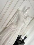 Asymmetrical Knot Full-Length Skirt White Dress