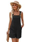 Adjustable Strap Blue Textured Jumpsuit