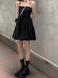 Tiered Black Summer Dress