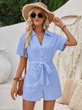 Light Blue Button-Up Jumpsuit