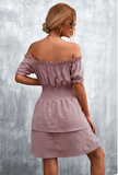 sexy one-shoulder jacquard dress