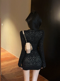 Pure desire hot girl cross hollow slim lace dress