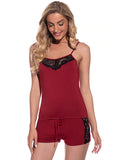 WOMEN'S PAJAMAS SUSPENDERS SHORTS SUIT