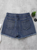 Fashion Embroidered Cutoffs Denim Shorts