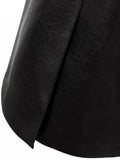 Stunning Faux Leather High Waisted Pencil Skirt