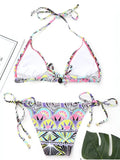 Cute Halter Bikini Top with String Bikini Bottoms