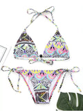 Cute Halter Bikini Top with String Bikini Bottoms