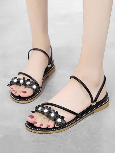 Fabulous  Decorate Flat Heel Sandals