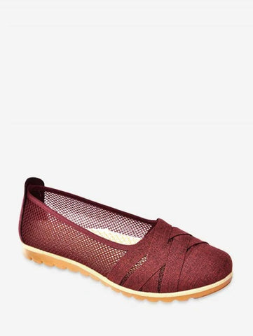 Romantic Band Mesh Breathable Loafer Flat Shoes