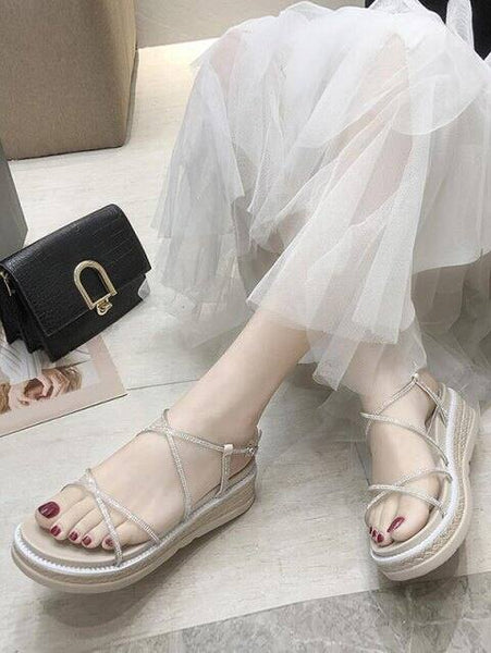 Unique Ankle Buckle Strap Sandals