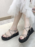 Unique Ankle Buckle Strap Sandals