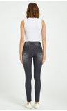 SLIM-FIT GREY SMALL ELASTIC FEET DENIM TROUSERS