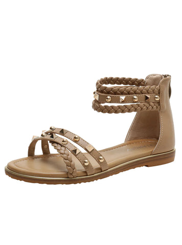 FLAT-BOTTOMED SUMMER WICKER SANDALS