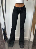 RETRO HIGH WAIST BUTTON SLIM CASUAL PANT