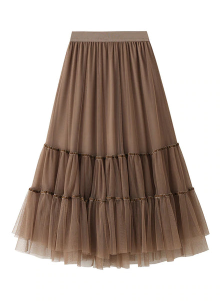 PENGDONG SPLICED TULLE SKIRT