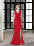 LONG SLING BANQUET SLIM FISHTAIL DRESS