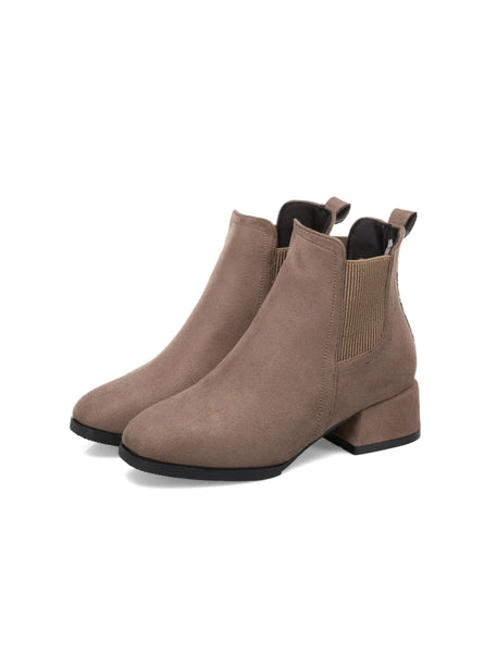 WOMEN HEEL SUEDE CASUAL MARTIN BOOTS