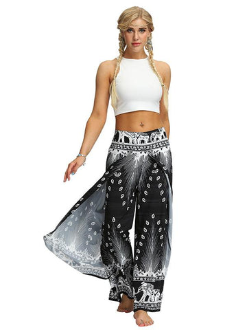 Popular Split Digital Printed Yoga Pants